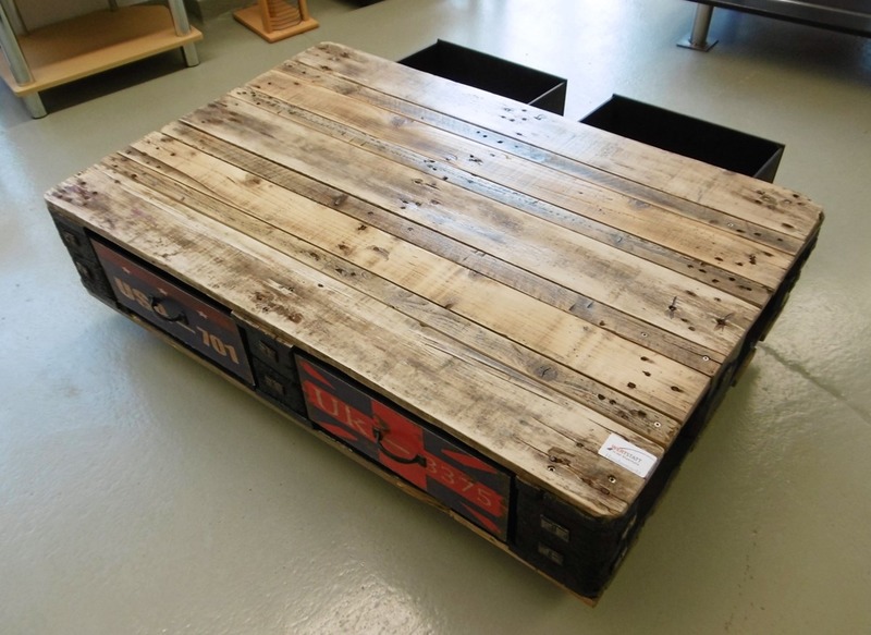 Paletten Tisch Schublade